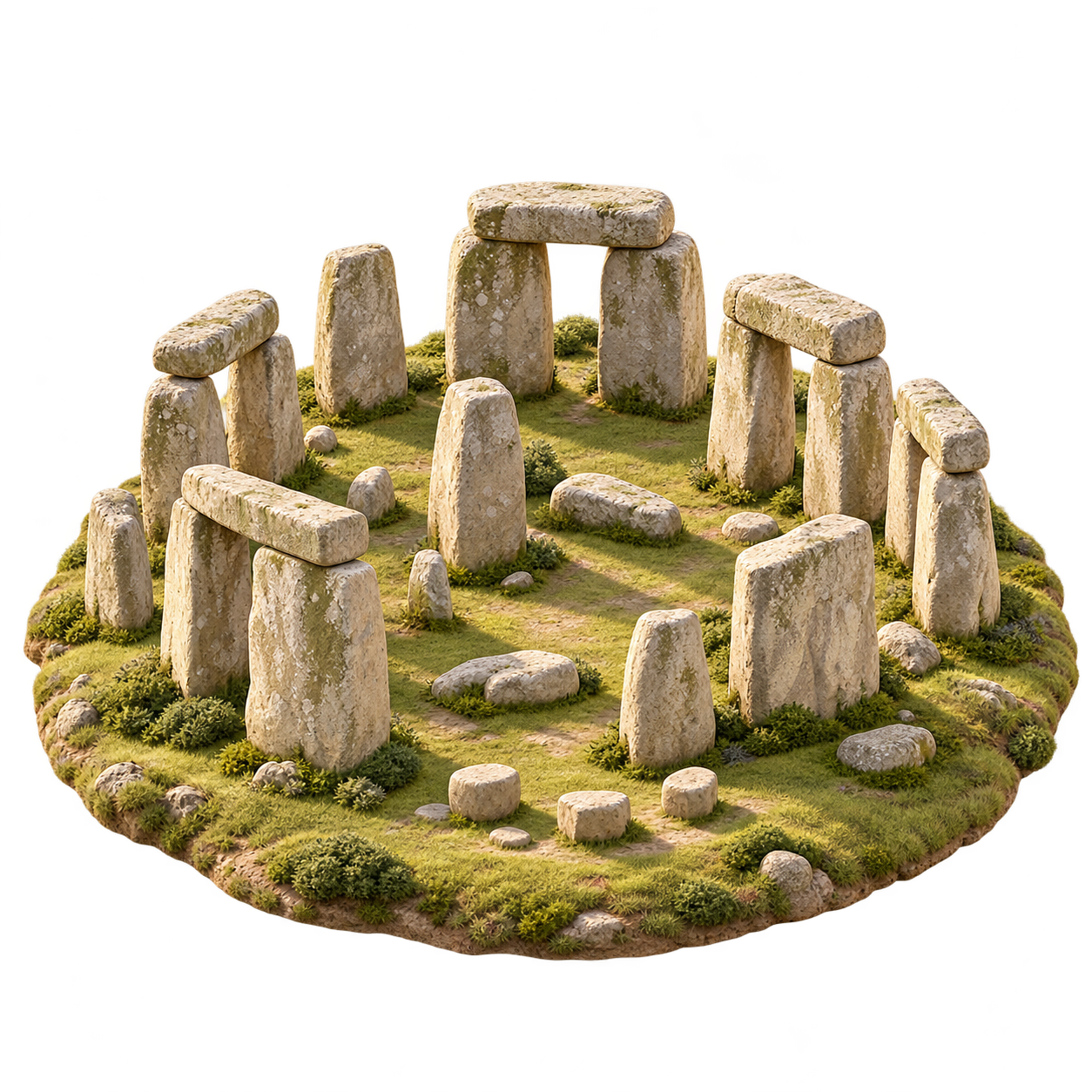 Miniature Stonehenge stone circle, a playful historical detour
