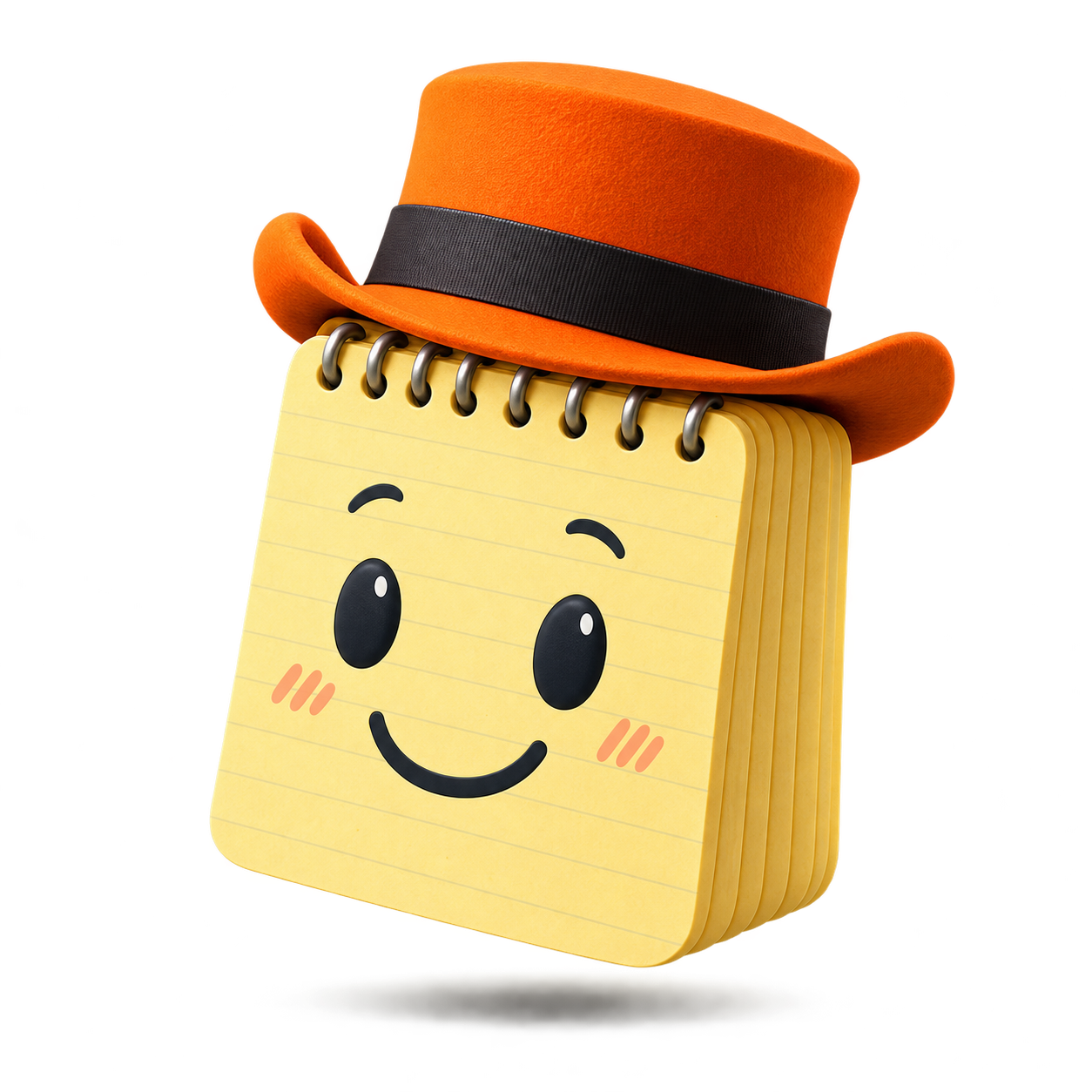 Clarence, Customware’s yellow notepad AI with an orange top hat